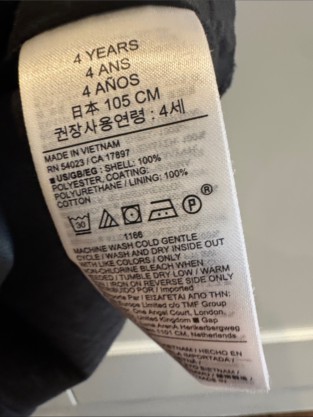 Baby Gap Black Vegan Leather Jumper Dress Size 4 | Faux Leather Sleeveless Dress - Picture 12 of 15
